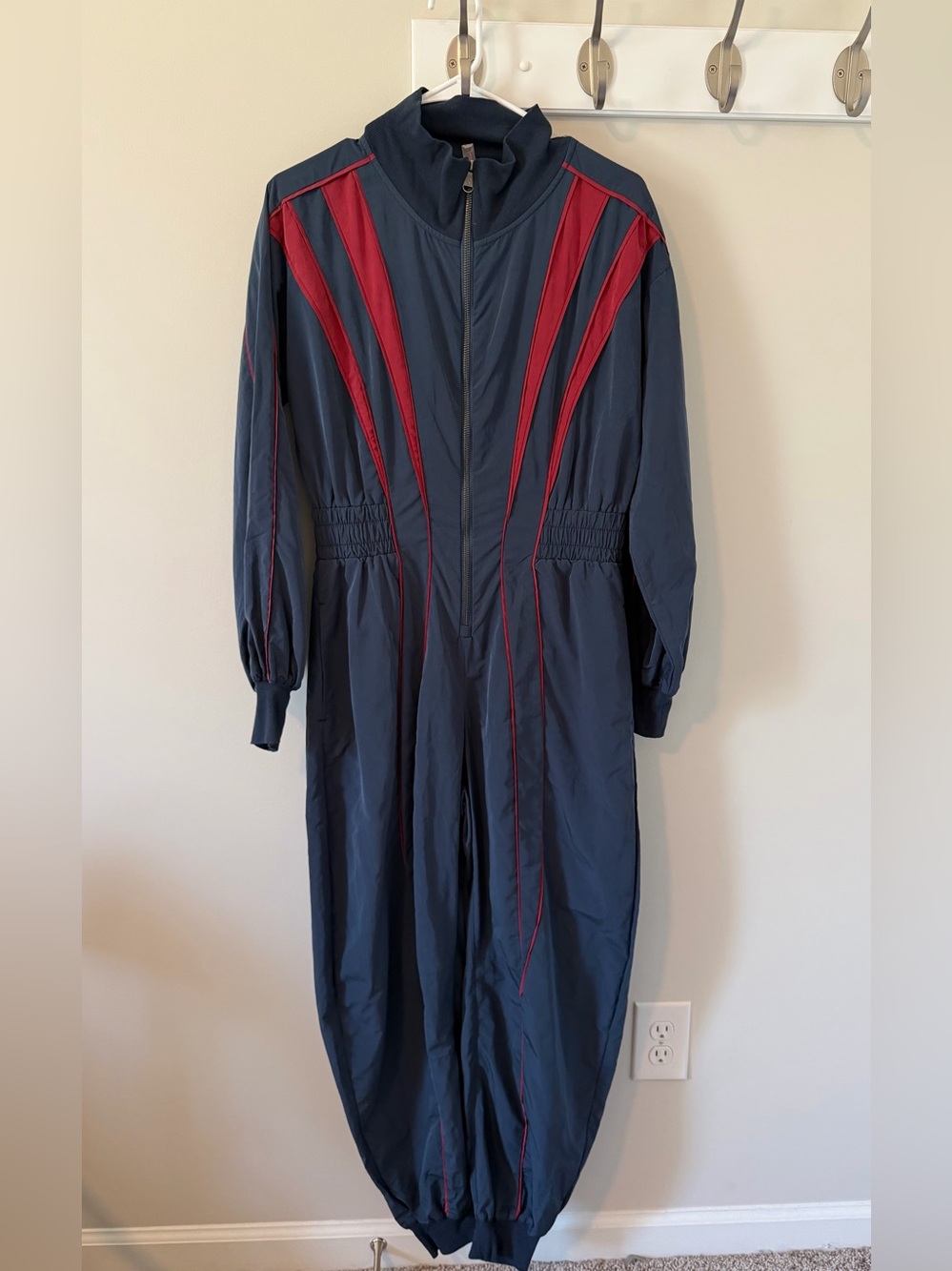 FP Movement Go For Gold One Piece Jumpsuit Navy Blue Red Size XS Free People